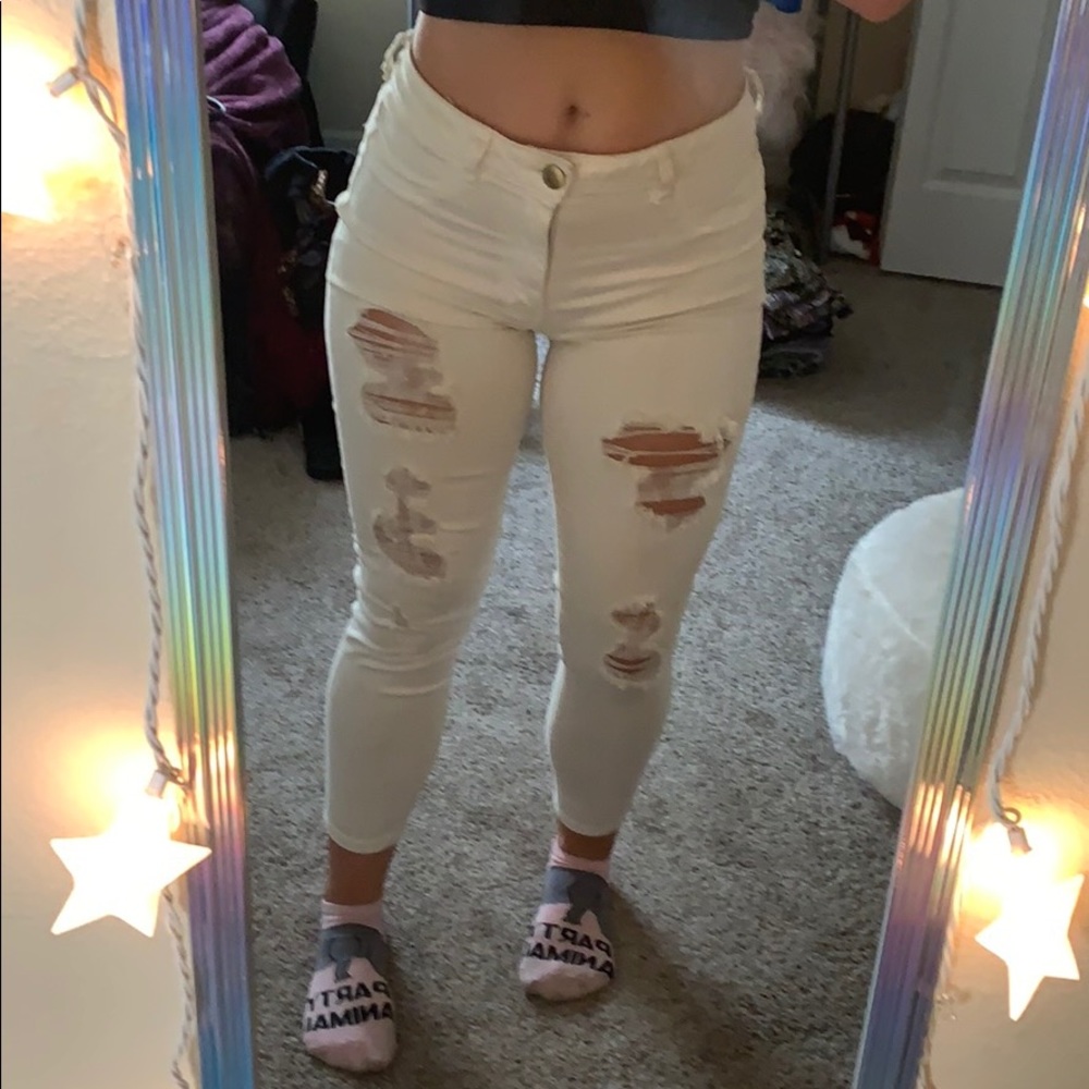 ripped white jeans